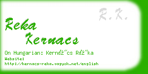 reka kernacs business card